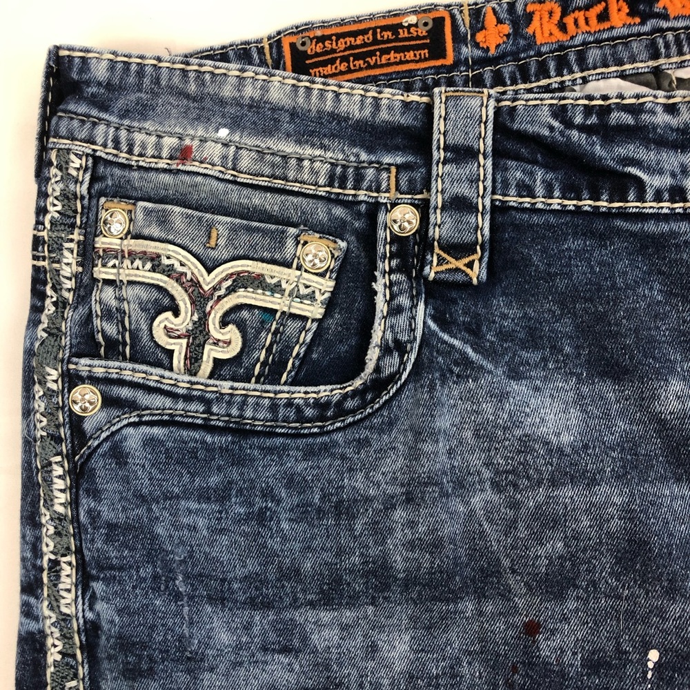 Rock Revival Edan Alt Straight Destroyed Jeans - Picture 4 of 8